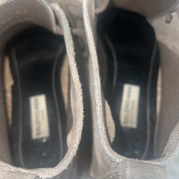 Balenciaga Grey Suede Espadrille Lace Up Ankle Boots Sz-36 - Picture 12 of 14